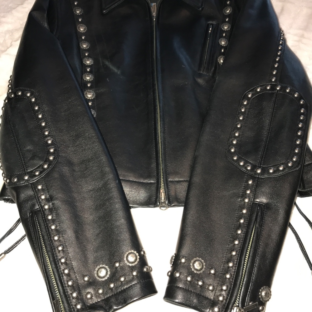 CRIPPLE CREEK Designer Studded Leather Jacket - Picture 6 of 8